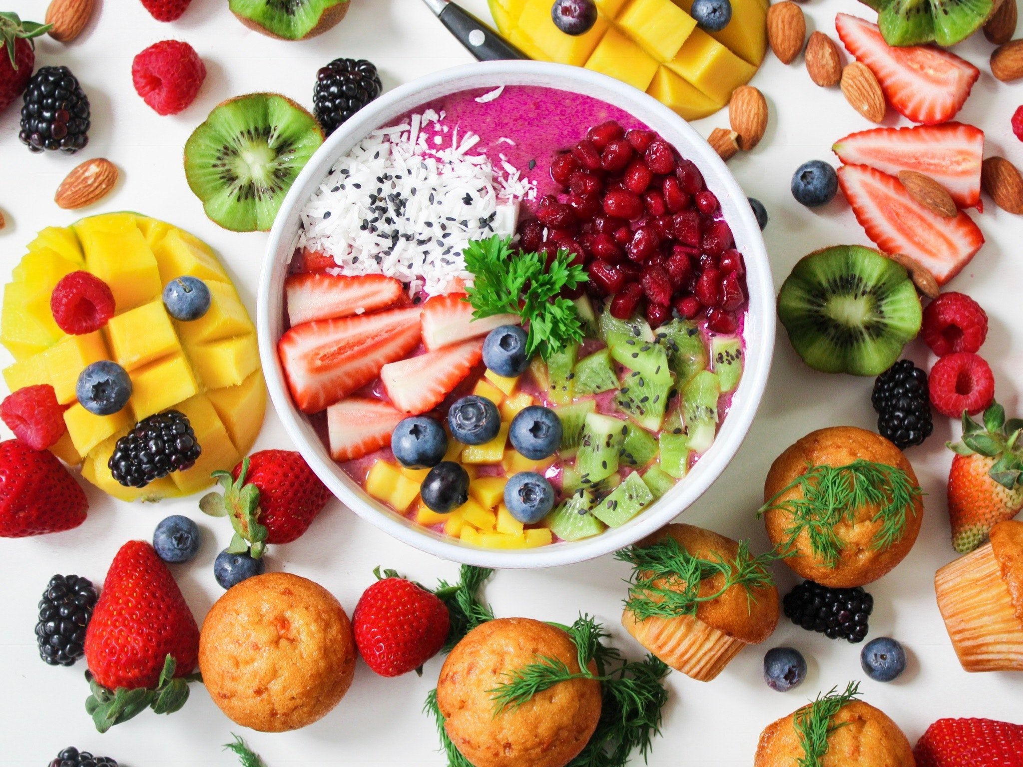 hábitos alimenticios saludables, comida colorida